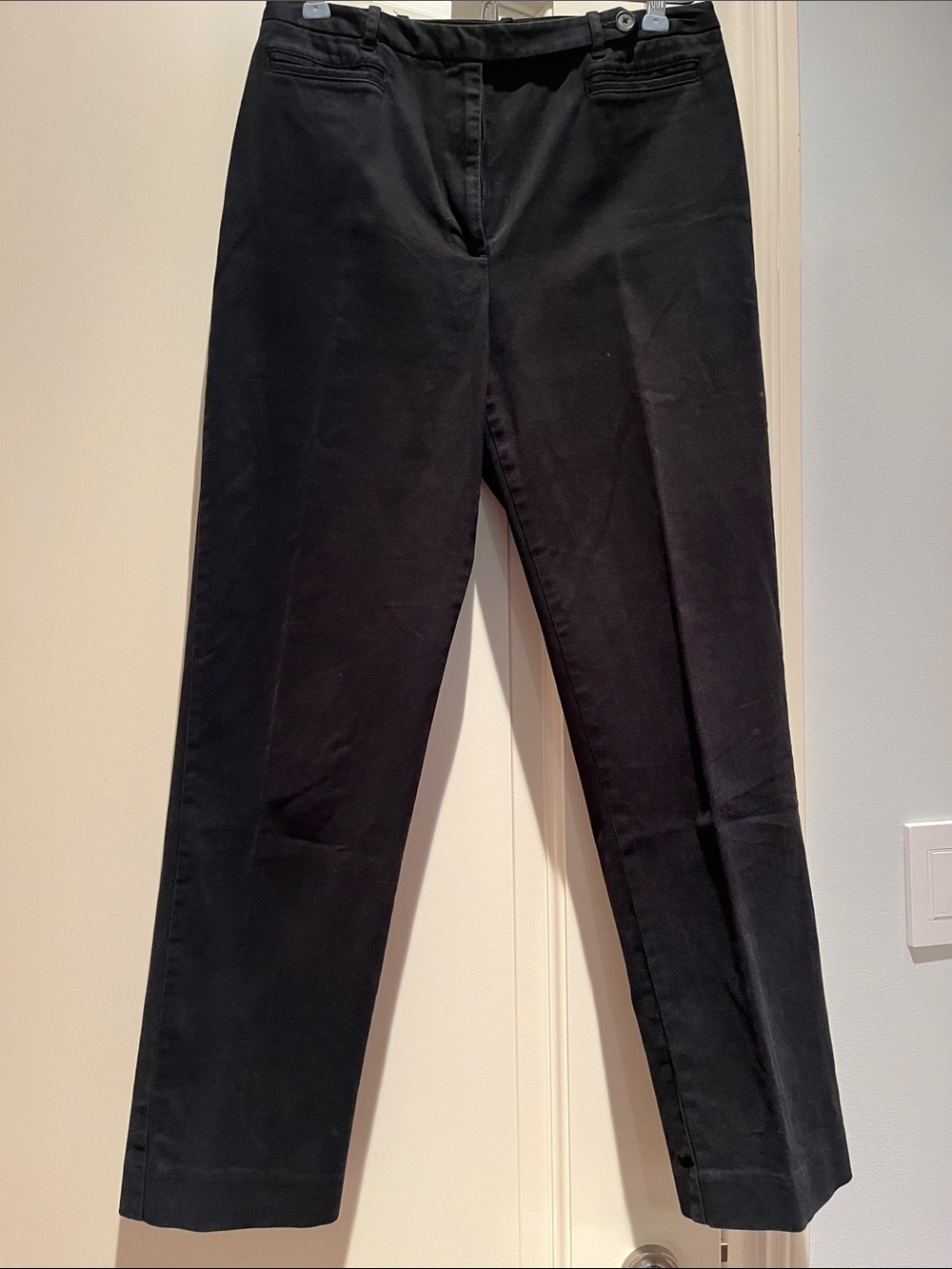 Vintage Ann Taylor Classic Black Stretch Straight-Leg Pants Size 6 Petite